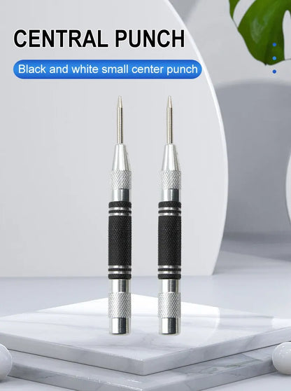 2pc Spring Type Automatic Center Punch Locator Glass Striker Window Breaker Punch Centering Punch Punch Tool Beauty World Shop