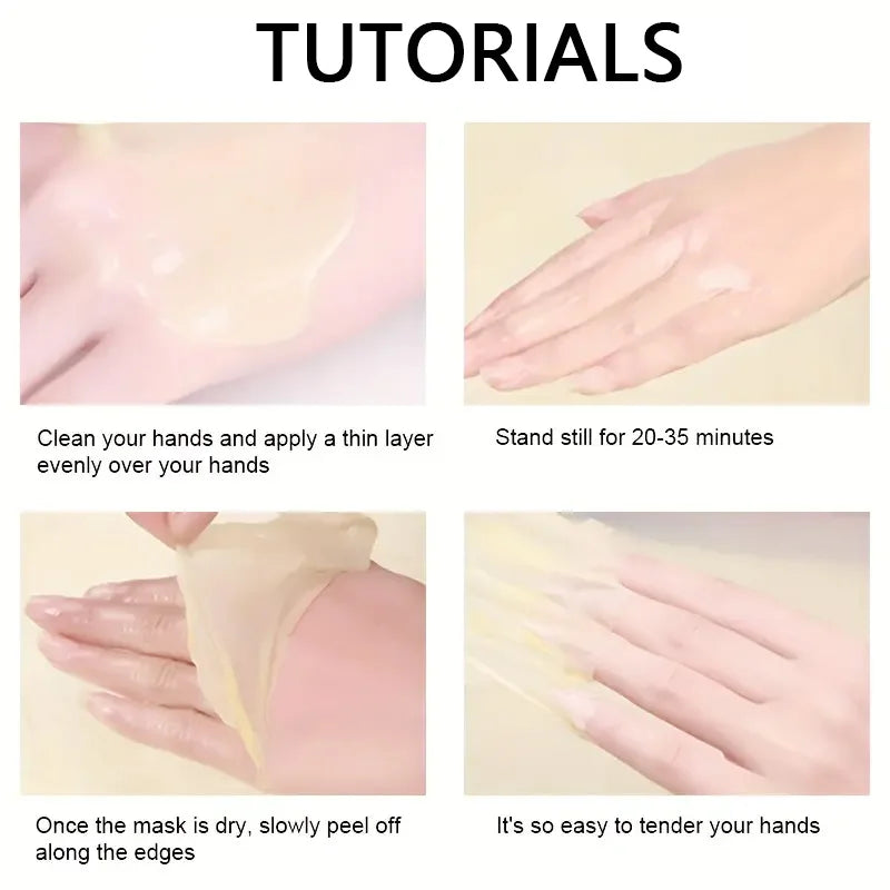 Vitamin c and turmeric hand wax mask for hands and feet, smoothing skin, gently cleansing hand mask, illuminating hand skin Beauty World Shop