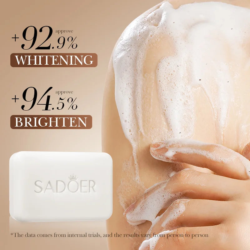 SADOER Niacinamide Arbutin Facial Soap Moisturizing Brightening Deep Cleansing Body Face Wash Foam Facial Cleanser Handmade Soap Beauty World Shop