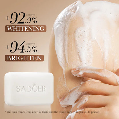 SADOER Niacinamide Arbutin Facial Soap Moisturizing Brightening Deep Cleansing Body Face Wash Foam Facial Cleanser Handmade Soap Beauty World Shop