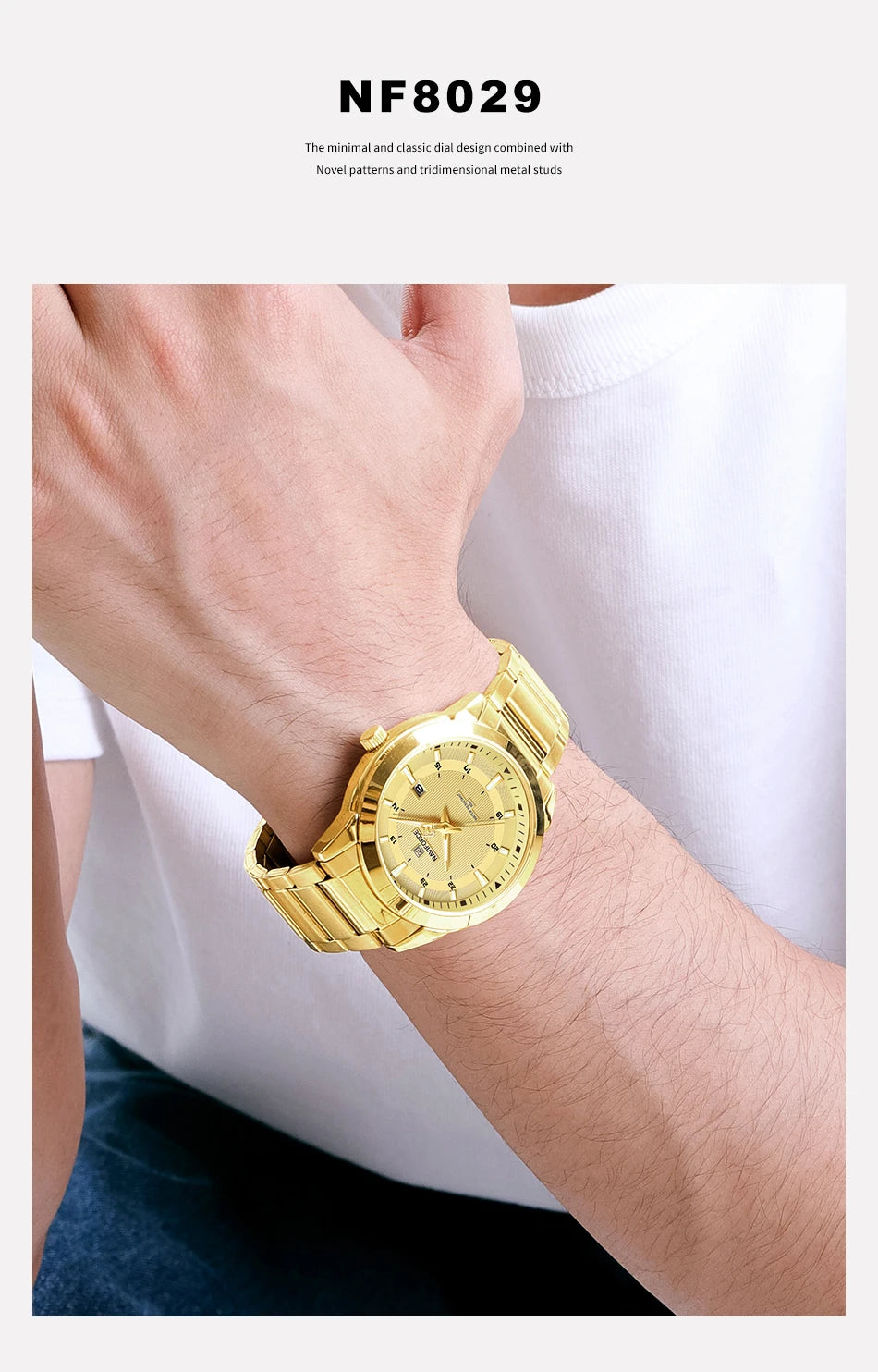 2024 Top Brand NAVIFORCE Mens Watches Stainless Steel Strap Casual Male Quartz Sports Wristwatch Luxury Waterproof Date Clock Beauty World Shop
