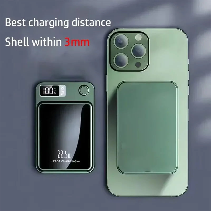 Lenovo 2026 200000mAh Magnetic Wireless Power Bank Portable Fast Charger For Magsafe Auxiliary Battery For iphone Huawei Samsung Beauty World Shop