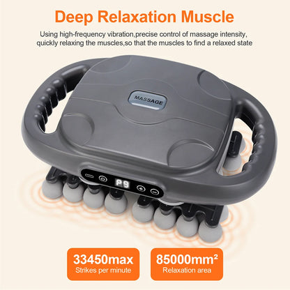 42-Heads Fascia Gun High-Frequency Vibration Body Massage Gun Back and Waist Massager Neck Shoulder Massager Muscle masajeador Beauty World Shop
