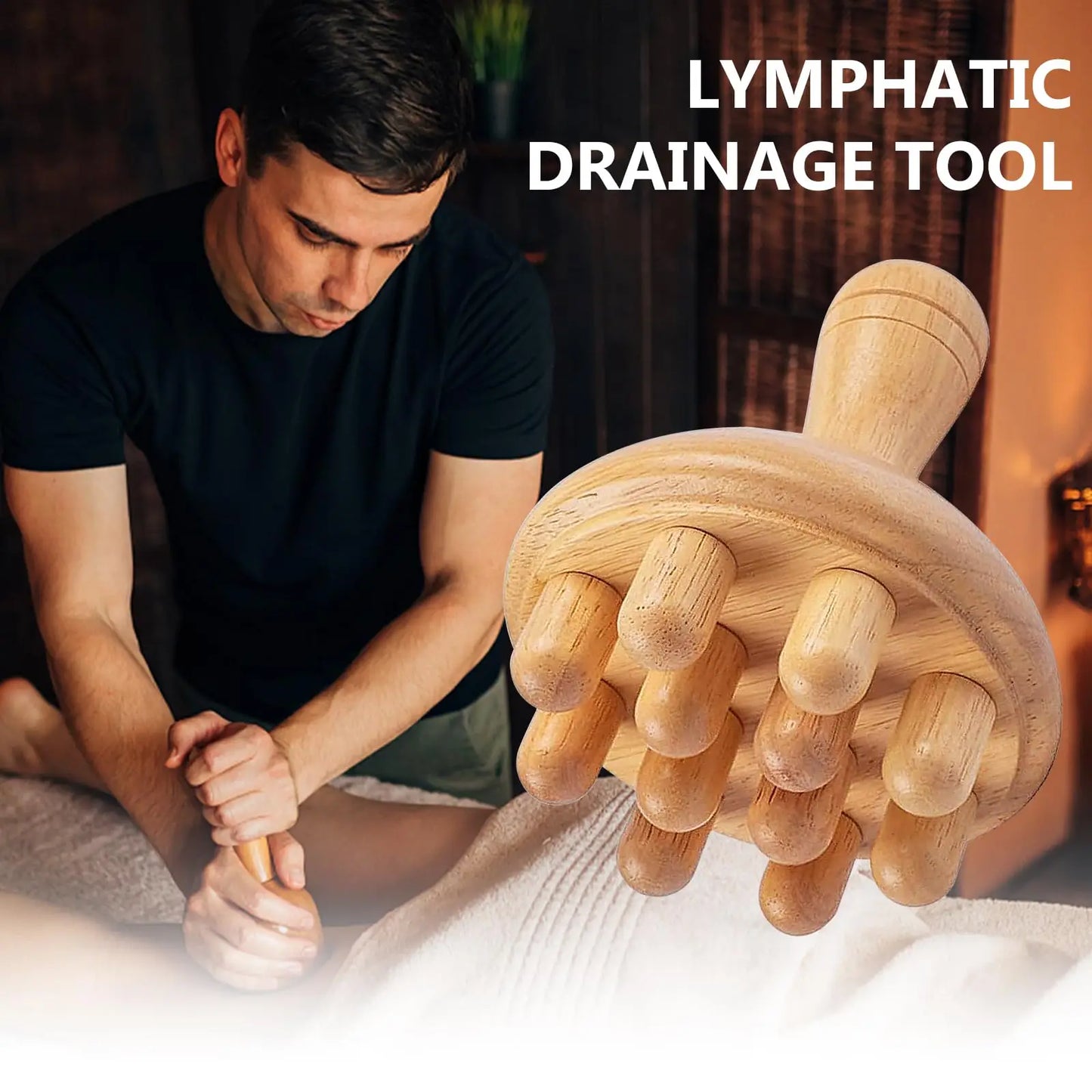 Wooden Mushroom Massager Manual Massage Tool, Wood Mushroom Massage Tools Muscle Tension Local Fat Gua Sha for Full Body Use Beauty World Shop