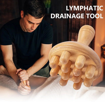 Wooden Mushroom Massager Manual Massage Tool, Wood Mushroom Massage Tools Muscle Tension Local Fat Gua Sha for Full Body Use Beauty World Shop