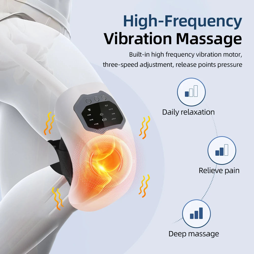 Smart Knee Massager Hot Compress Knee Relaxing Massager Infrared Heating Vibration Knee Pain Relief Elbow Shoulder Massager Beauty World Shop