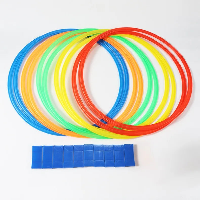 New Outdoor Kids Funny Physical Training Sport Toys Lattice Jump Ring Set Game 10 Hoops 10 Connectors for Park Play Boys Girls Beauty World Shop