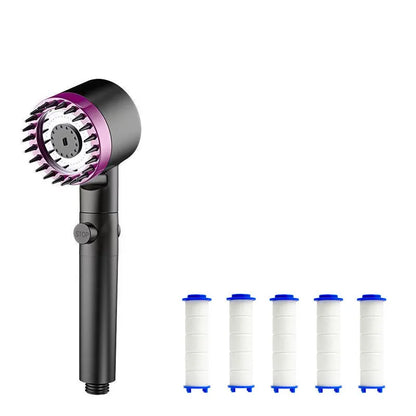 Shower head Shower Filter with Four Modes Bathroom Accessories Head Massage Shower Accessories Shower Knobs Home Furnishings Beauty World Shop