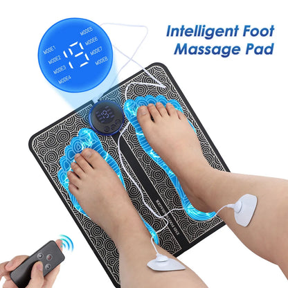 EMS Foot Massager Pad Relief Pain Relax Feet Acupoints Massage Electric Muscle Stimulation Improve Blood Circulation Relax Feet Beauty World Shop