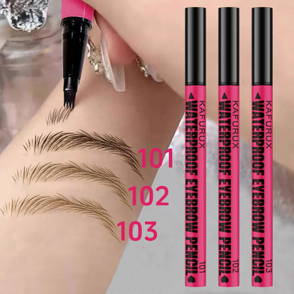 3-color Waterproof eyebrow pen, microblading eyebrow pencil with 4 split head, natural looking brows eye makeup cosmetics gifts Beauty Trend Shop