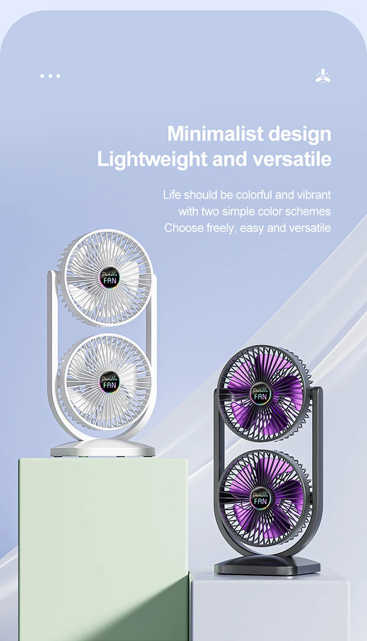 USB Charging Desktop Fan Portable Rotatable Desktop Electric Fan Suitable For Outdoor Picnic Student Dormitory Office Home Use Beauty World Shop