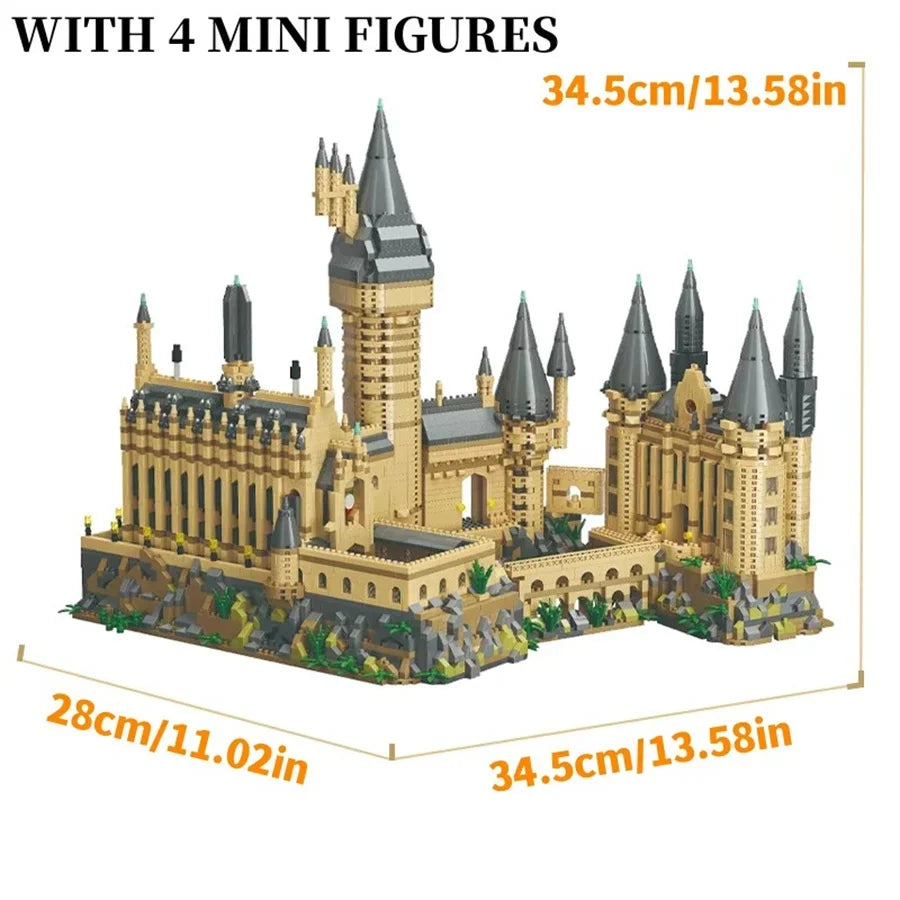 New Magic Hogwarts Castle Micro Building  Blocks Street View Architecture Creative MOC Model Kit  Kids Christmas Birthday Gifts Beauty World Shop
