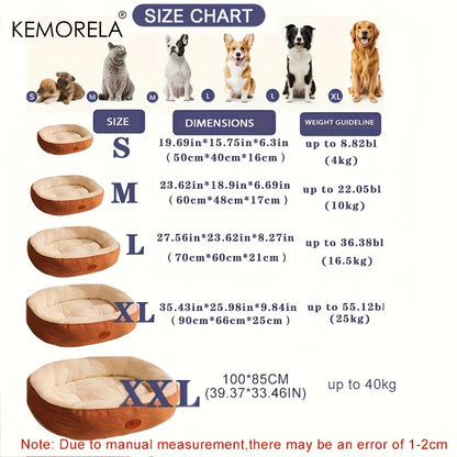 Cozy Oval Snuggle Pet Bed, Plush & Thickened Cat Bed Warm and Secure Bed for Cats and Small Medium Dogs, All Seasons Beauty World Shop