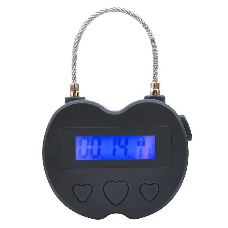 Timer Padlock LCD HD Display Add Backlight Zinc Alloy 99 Hours Max Timing Super Long Standby Anti-addiction Electronic Lock Beauty Trend Shop
