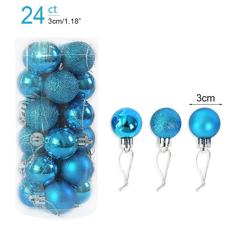 1box Christmas Balls Christmas Tree Ornaments Ball Xmas Hanging Tree Pendants Home Party Decor 2026 New Year Gift Noel Navidad Beauty World Shop