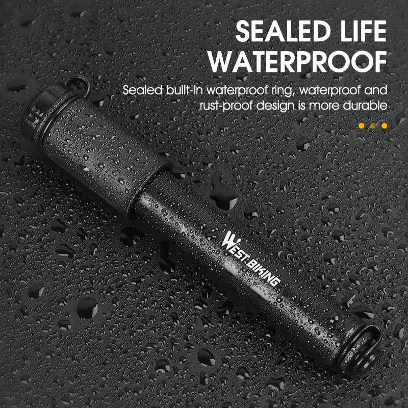 WEST BIKING Mini Bike Pump 100PSI Schrader Presta Valve MTB Road Cycling Pump Aluminum Alloy Bicycle Hand Air Pump Tire Inflator Beauty World Shop