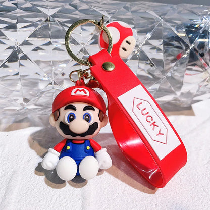 19 Styles Anime Keychain Mario Bros Luigi Toad Bowser Action Figure Model PVC Cartoon Bag Doll Pendant Toys Gift Beauty World Shop