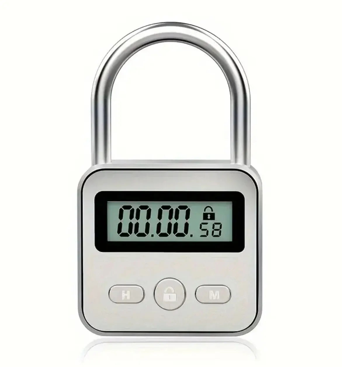 Timer Padlock LCD HD Display Add Backlight Zinc Alloy 99 Hours Max Timing Super Long Standby Anti-addiction Electronic Lock Beauty Trend Shop