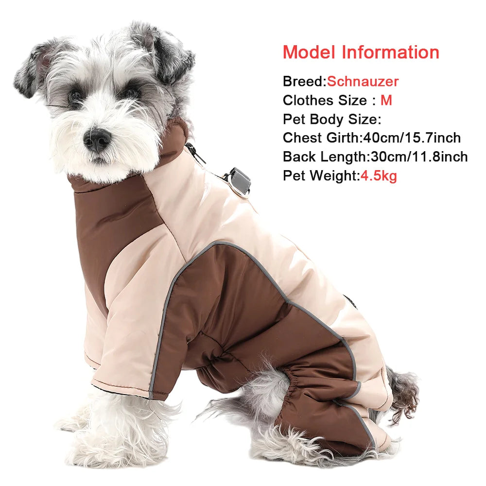 Warm Pet Clothes With D-ring Reflective Dog Jumpsuit For Small Medium Dogs Camouflage Puppy Coat For Winter Chihuahua Pug Jacket Beauty World Shop