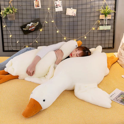 Hot 50/90/130CM Funny Goose Plush Stuffed Soft Duck Sleeping Pillow Sofa Cushion Kids Girlfriend Birthday Gift Toy Beauty World Shop