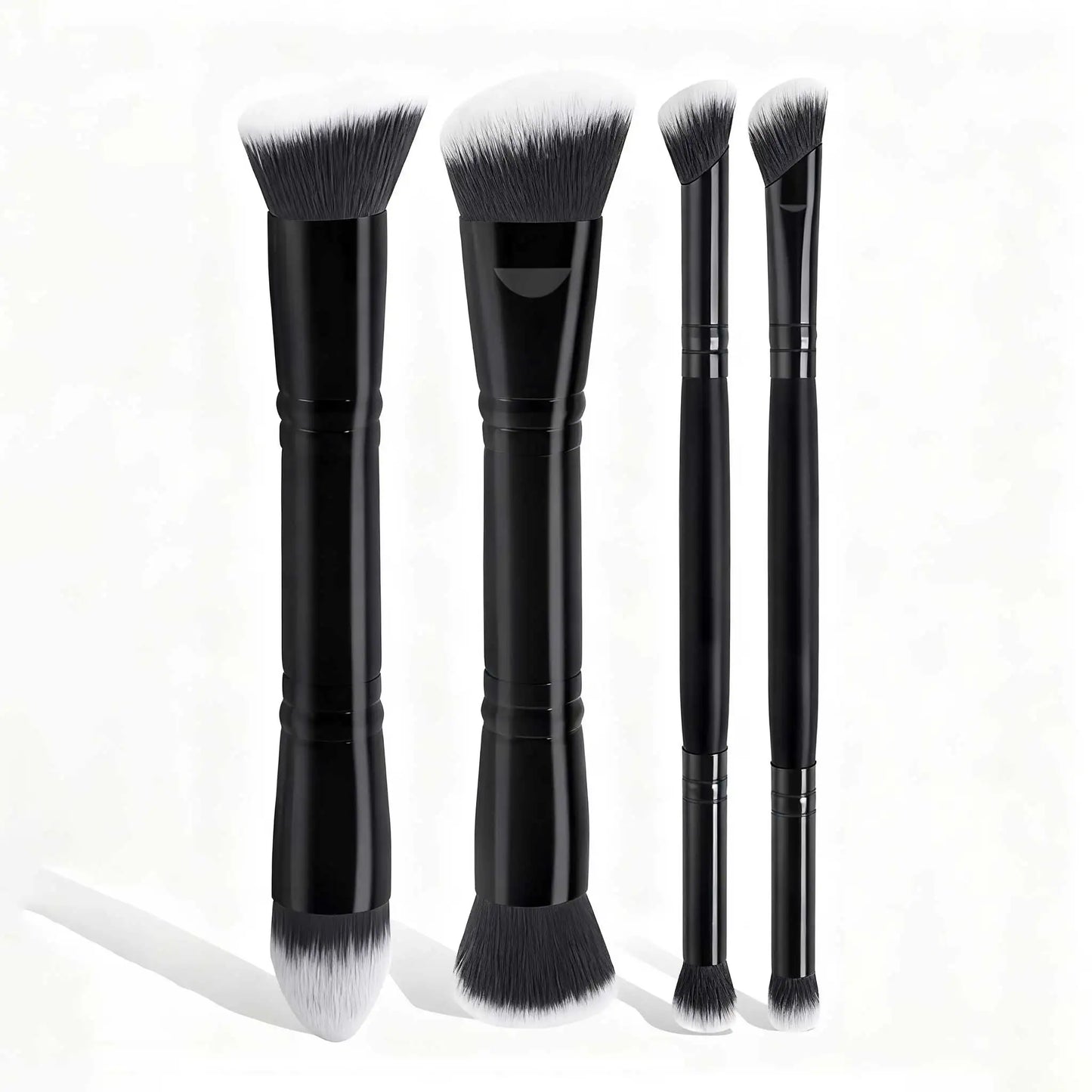 4pcs Basic Makeup Brushes Set With Box Dual-ended Foundations Powder Blush Details for Eyeshadow Brushes Beginner Travel Beauty World Shop