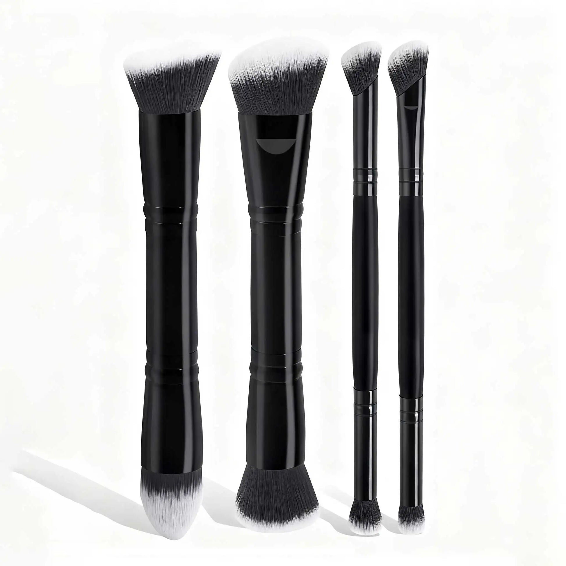 4pcs Basic Makeup Brushes Set With Box Dual-ended Foundations Powder Blush Details for Eyeshadow Brushes Beginner Travel Beauty World Shop