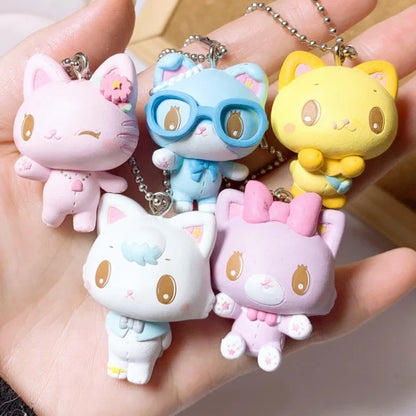Cinnamorolles Dessertes Series Cat DIY Materials Figures Peripheral Products Model Pendant Key Chain Beauty World Shop