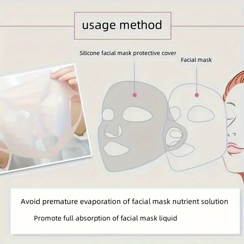Silicone Mask Cover 3D Ear-type Anti-slip Anti-drop Fixed Mask, Auxiliary Moisturizing Mask Cover to Prevent Evaporation Tool Beauty World Shop