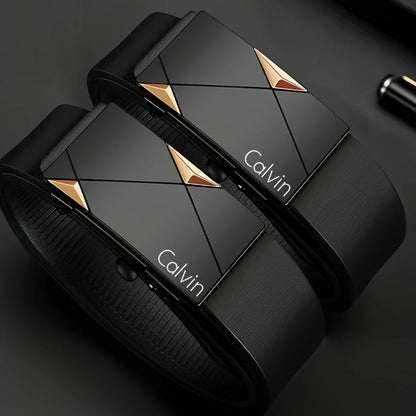 Stylish Men's PU Leather Belt - Fashion Belts for Daily Life, Leisure, Party, Festival, Work, and Business Automatic Buckle Beauty World Shop