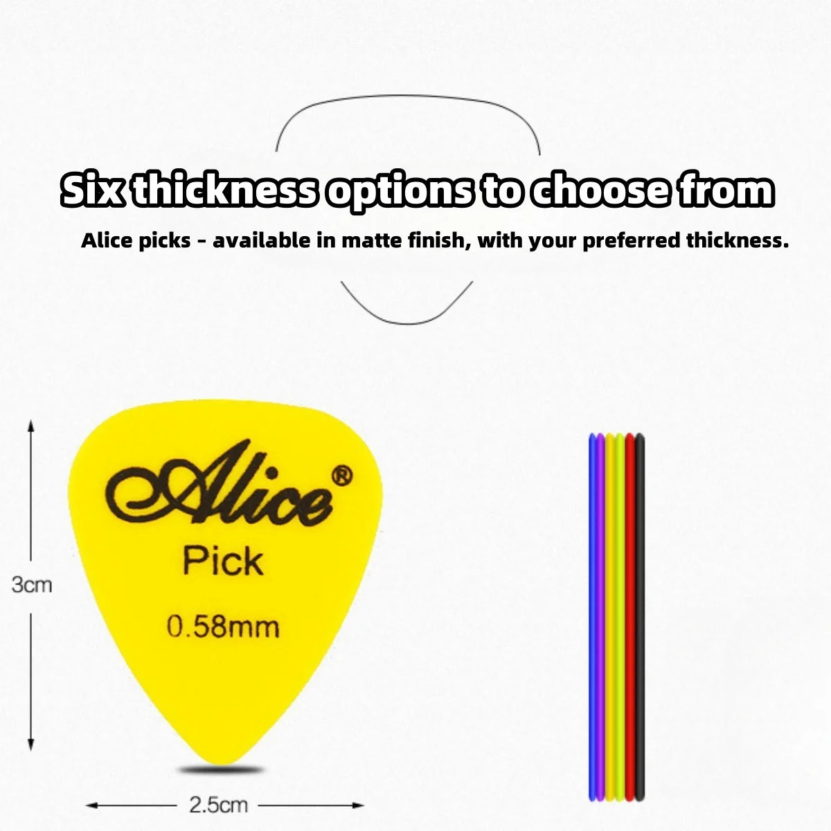 Alice Guitar Pick Mixed ABS Premium Matte Anti-Skid Guitar Pick 24/50/100 Pieces w/ Pick Box /for Acoustic Electric/Ukulele Beauty World Shop