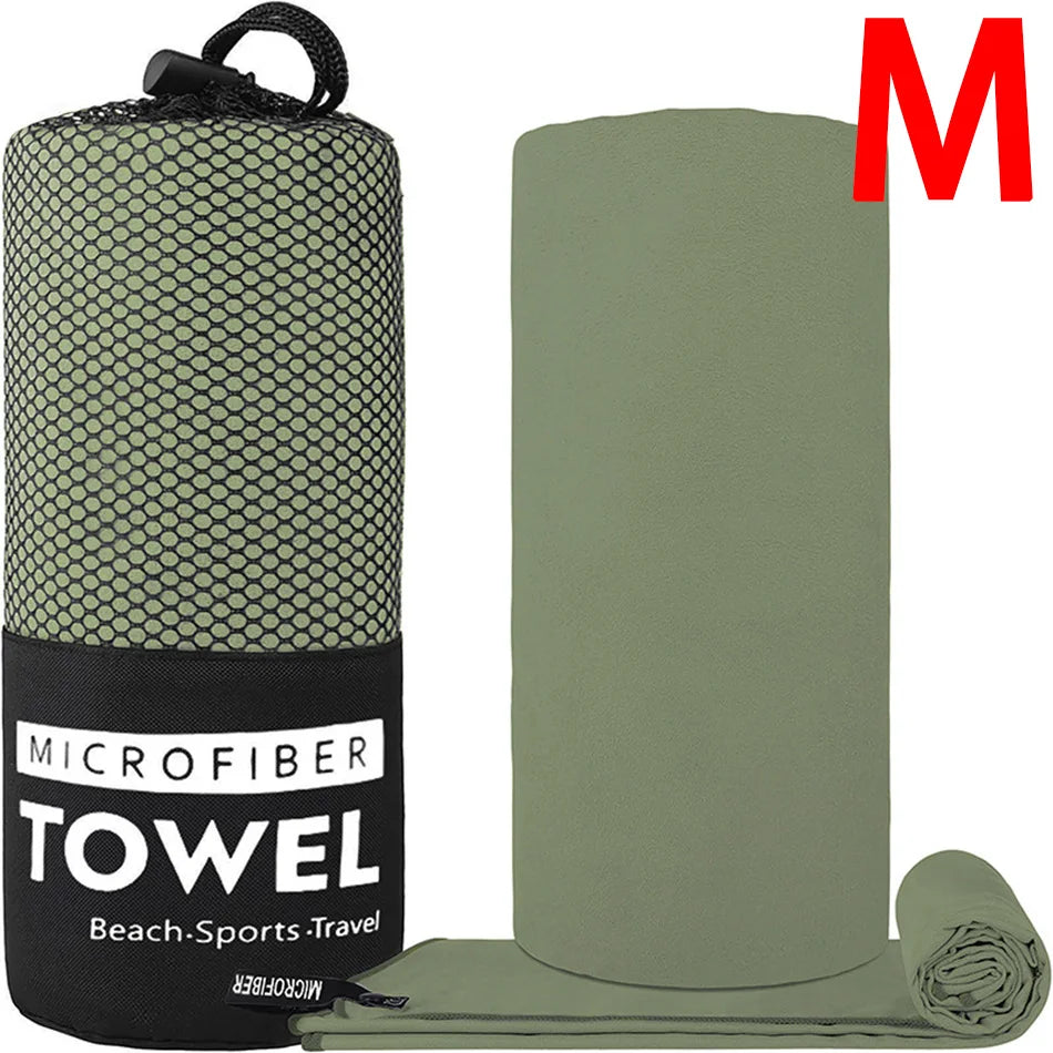S/M/L Microfiber Towel Sports Quick-Drying Super Absorbent Camping Towel Super Soft Lightweight Gym Swimming Yoga Beach Towel Beauty World Shop