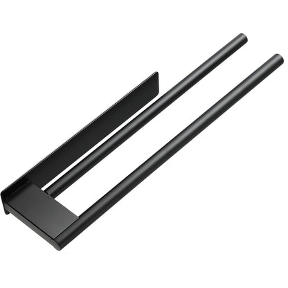 Bathroom Towel Racks No Drill Double Adhesive Towel Bar Stainless Steel Black 39 CM Towel Rack for Bathroom and Kitchen Beauty World Shop