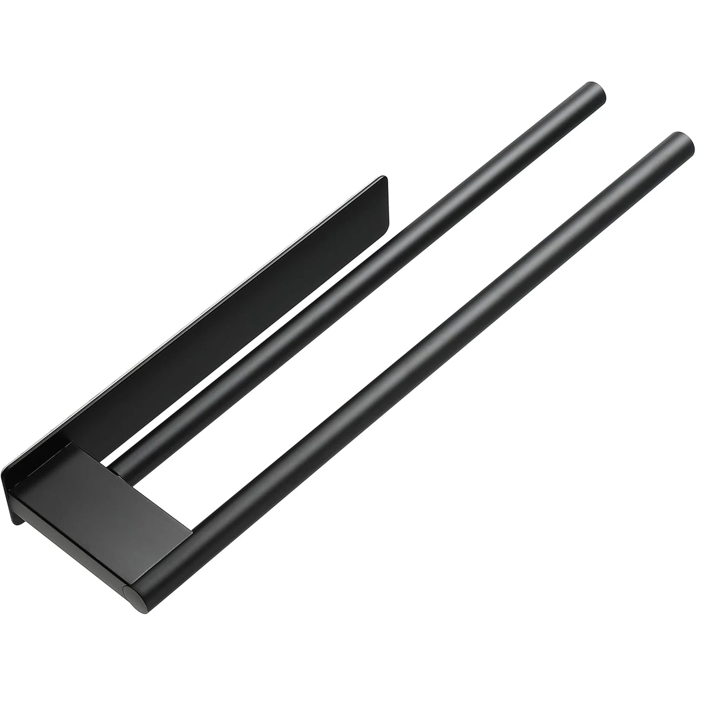 Bathroom Towel Racks No Drill Double Adhesive Towel Bar Stainless Steel Black 39 CM Towel Rack for Bathroom and Kitchen Beauty World Shop