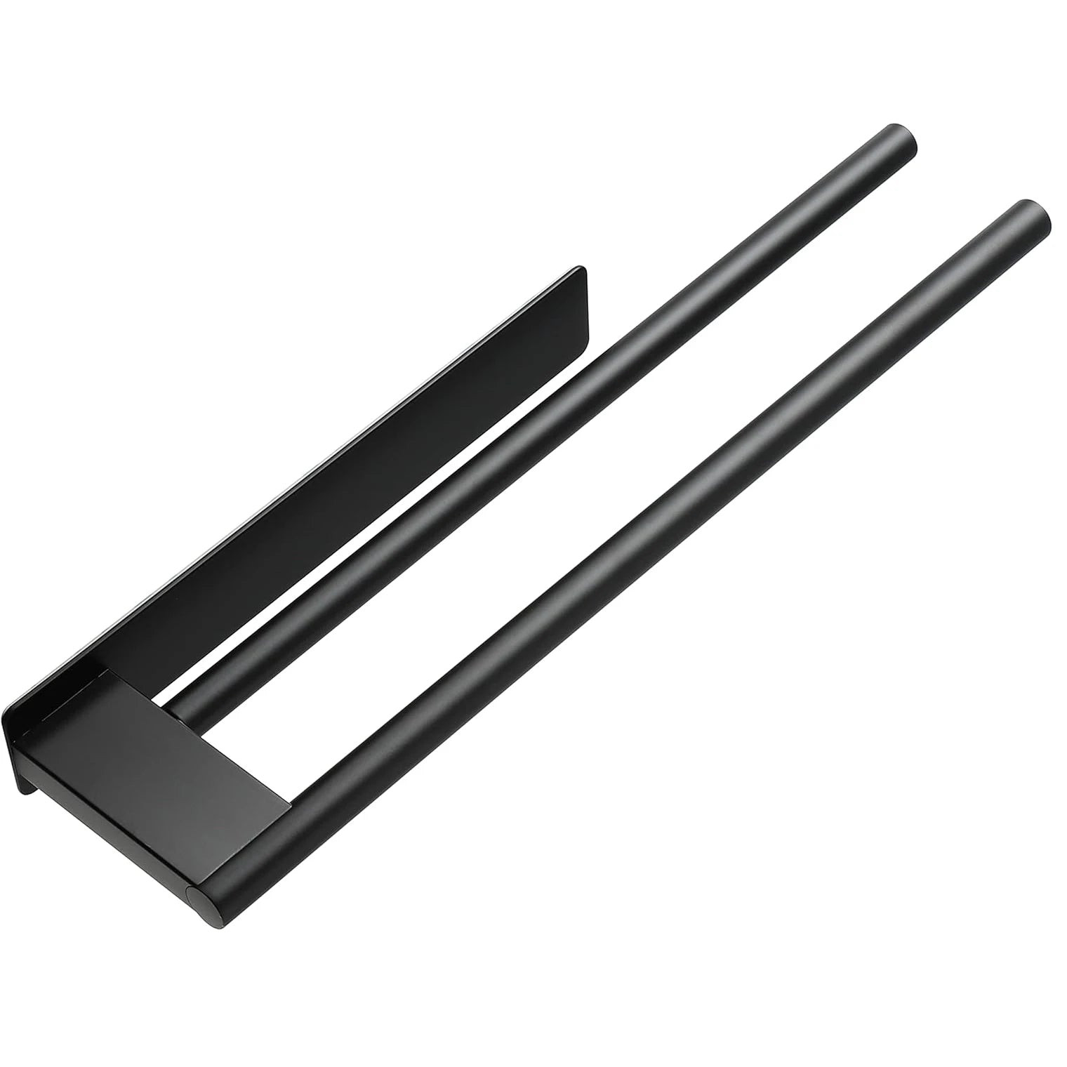 Bathroom Towel Racks No Drill Double Adhesive Towel Bar Stainless Steel Black 39 CM Towel Rack for Bathroom and Kitchen Beauty World Shop