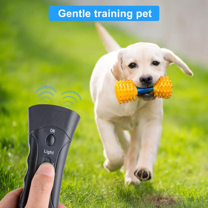1Pcs Ultrasonic Dog Barking Deterrent Trainer with LED Light Stop Bark Control Device for Pets Training Beauty World Shop