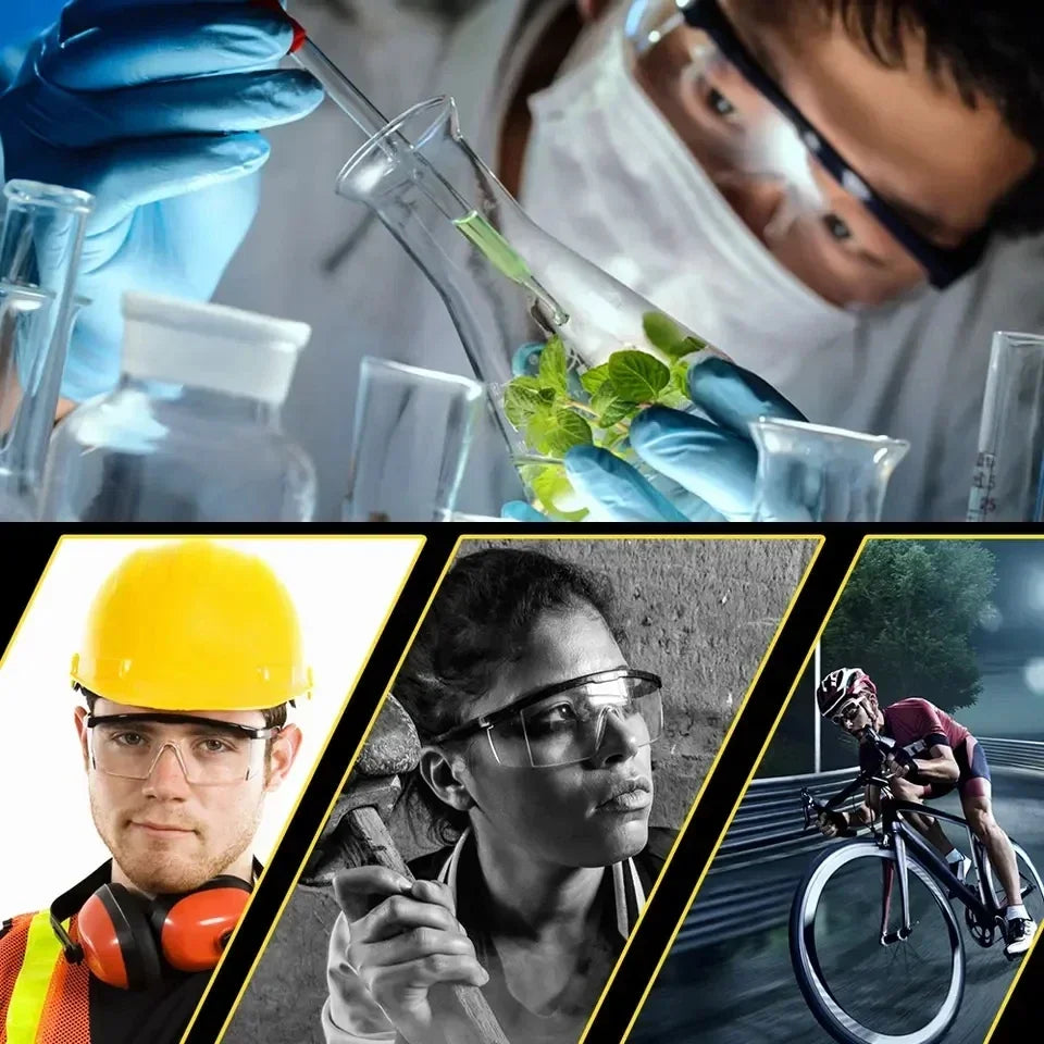 3Pcs Anti-Splash Work Safety Glasses Eye Protecting Lab Goggles Protective Industrial Wind Dust Proof Goggles Cycling Glasses Beauty Trend Shop