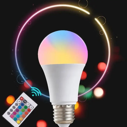 16 Colors RGB Bulb LED Multicolor Bulb E27 220V Household Lighting Dimmable 24 Key Remote Control Smart Lamp Atmosphere Light Beauty World Shop
