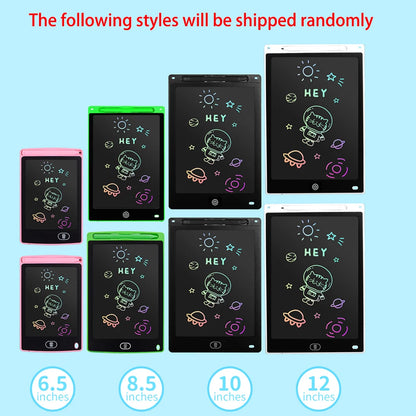 6.5/8.5/10/12 Inch LCD Drawing Tablet for Kids, Rechargeable Erasable Board with Pen, Travel Educational Toy Gift for Boys Girls Beauty Fashion