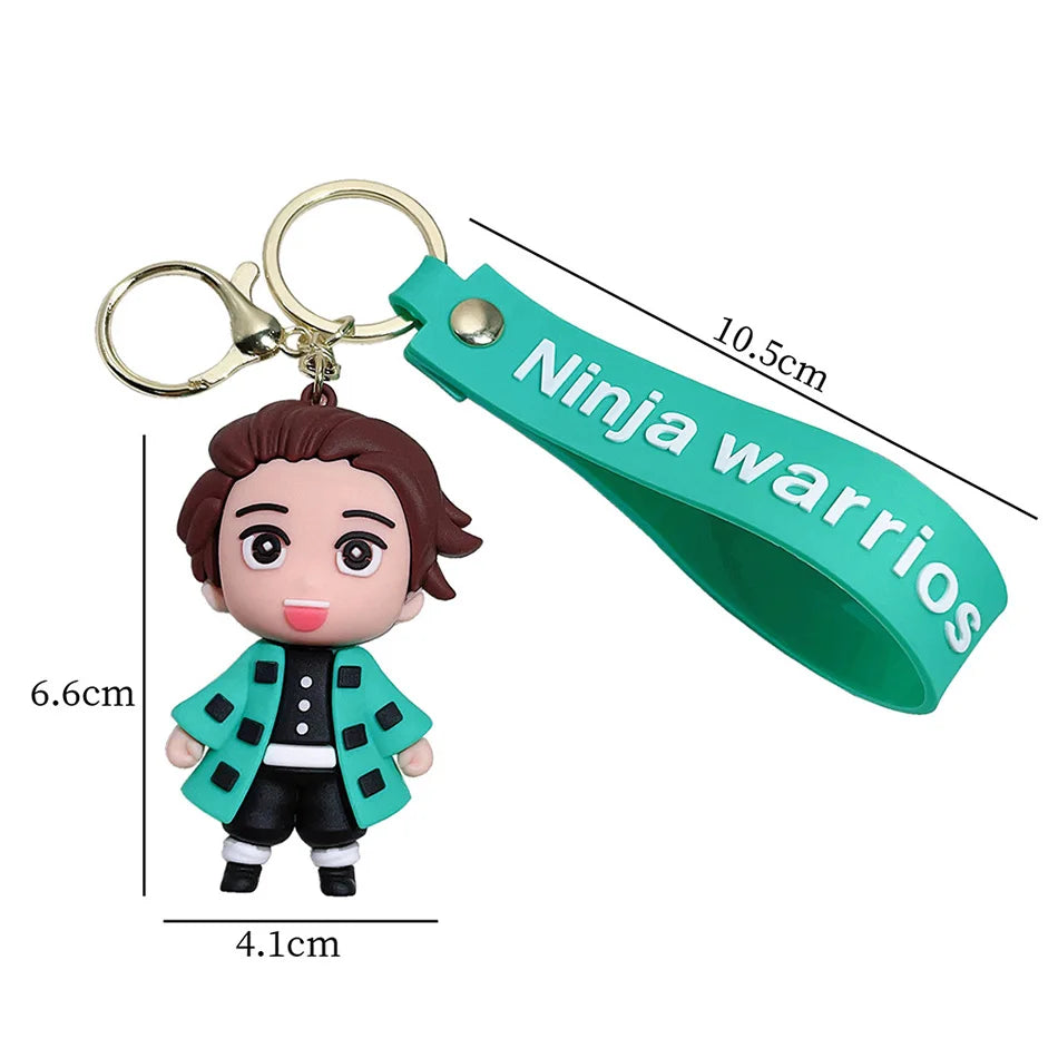 Anime Figure Demon Slayer Keychain Car Keychain Cartoon Backpack Pendant Handmade Backpack Pendant Kids birthday Christmas Gifts Beauty World Shop