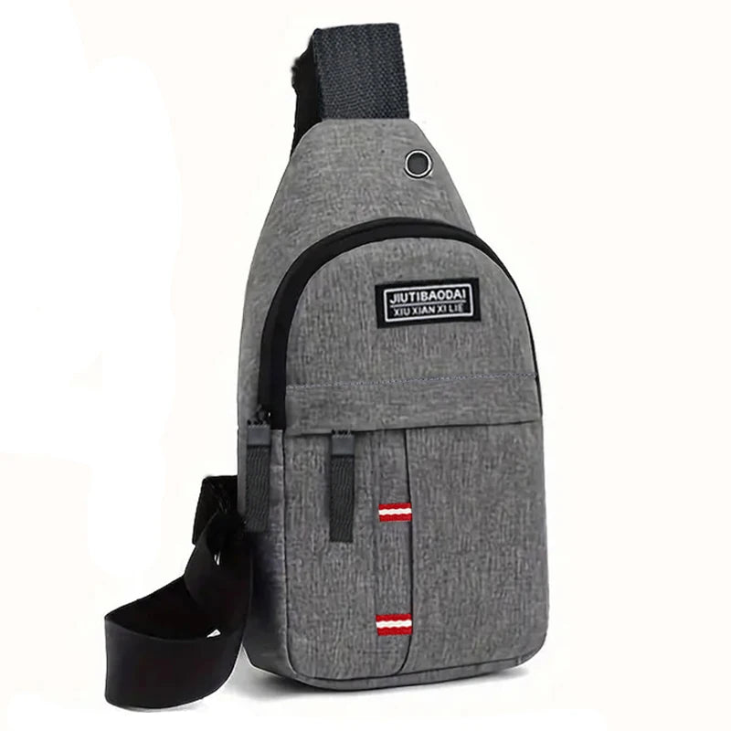 Men's and women's adjustable breast pockets, single-shoulder diagonal cross Oxford fabric breast pockets Beauty Fashion