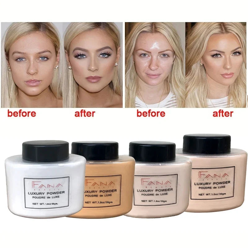 4 Color Luxury Powder for Women Face Foundation Banana Powder Bottle Loose Powder Authentic Oil-Control Beauty Make Up Art Tools Beauty World Shop