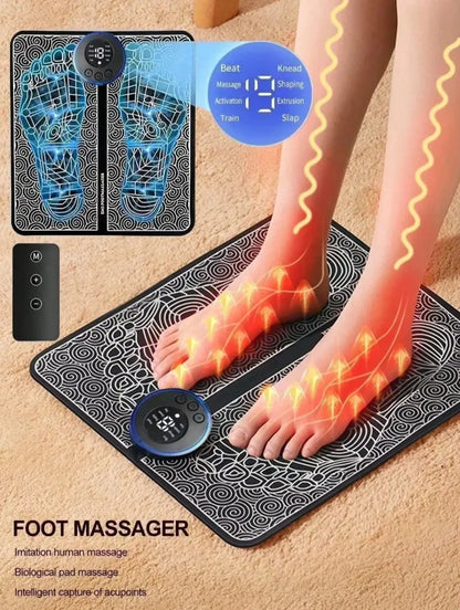 EMS Foot Massager Rechargeable Massage Pad Foot Relaxation Pad Electric Foot Massage Tools Promote Blood Circulation Beauty World Shop