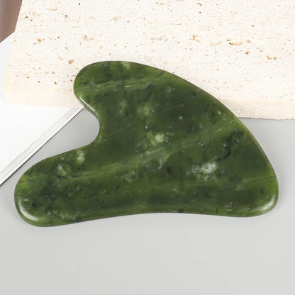 Helu Jade Gua Sha Tool Xiuyan Jade Heart-shape Massager Neck Massage Guasha Beauty Product Skin Care health Tool Beauty World Shop