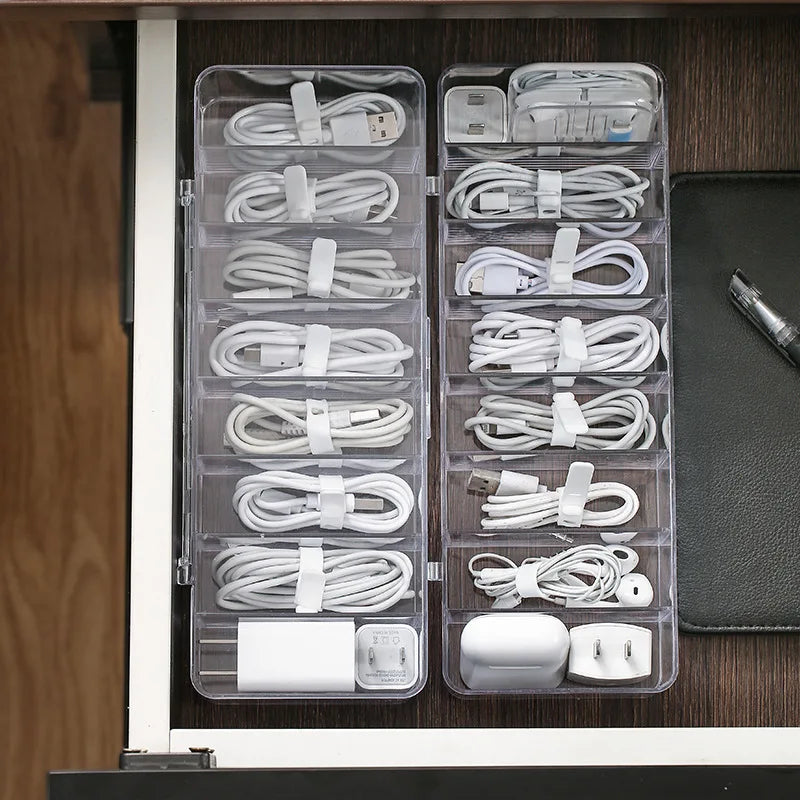 Clearance_Dust proof storage cable box, hub organizer box, desktop data cable storage box, mobile phone charging cable, power co Beauty World Shop