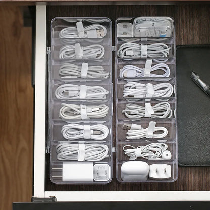 Clearance_Dust proof storage cable box, hub organizer box, desktop data cable storage box, mobile phone charging cable, power co Beauty World Shop