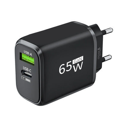 USB Charger 65W GaN Type C Fast Charging PD Power Adapter Quick Charger 3.0 For iPhone 15 Xiaomi POCO Samsung Oneplus Beauty World Shop
