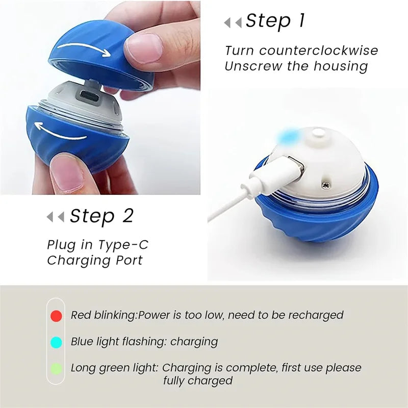 Smart Dog Toys Ball Electronic Interactive Pet Toy Moving Ball USB Automatic Moving Bouncing for Puppy Birthday gift Cat Product Beauty World Shop