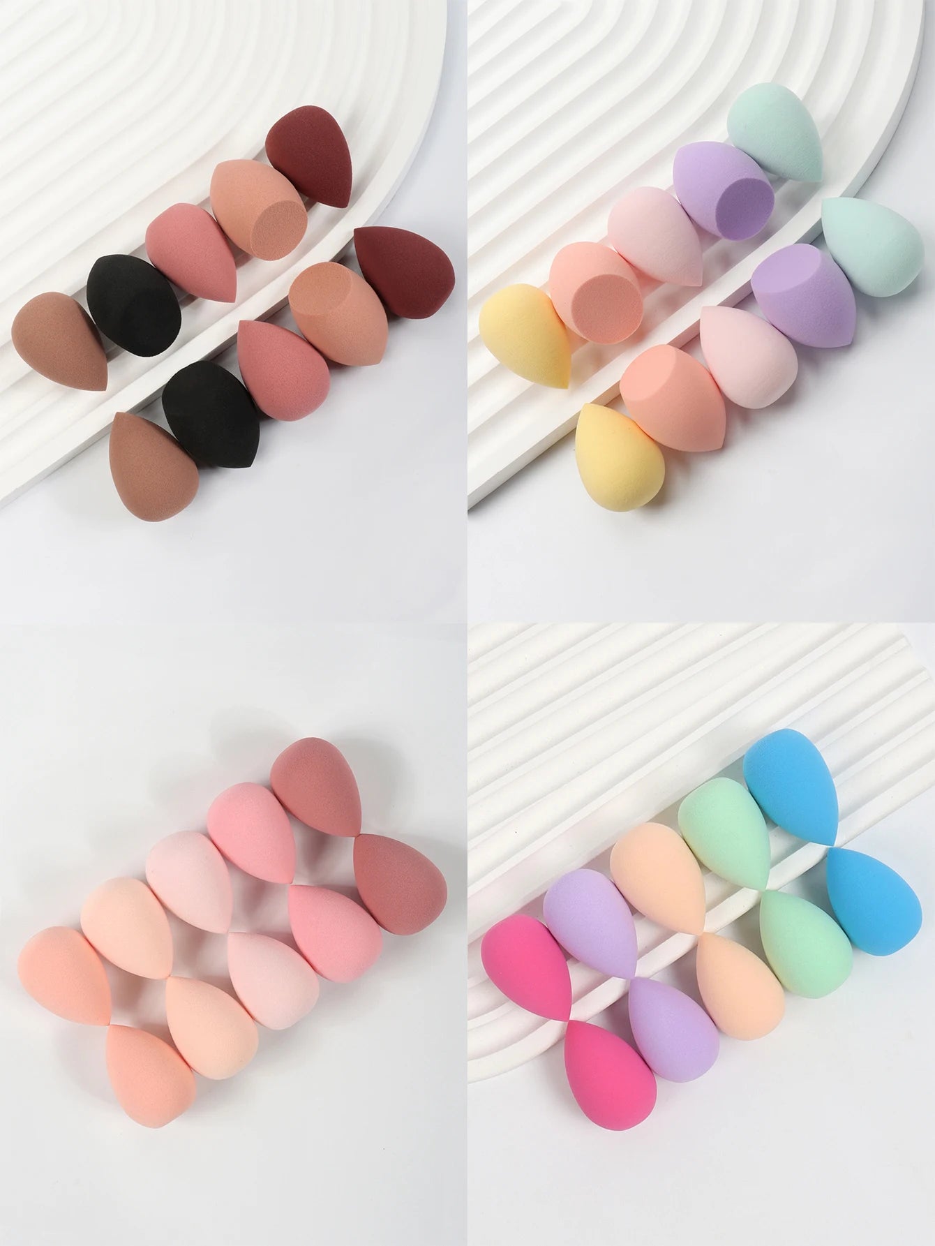 10 件 Mini Makeup Sponge Powder Puff Beauty Sponge for Makeup Concealer Liquid Foundation Face Cosmetic Puff Make up Sponge Beauty World Shop