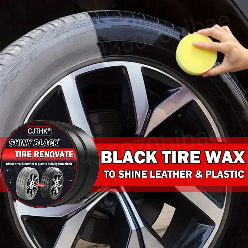 50g Tire Coating Wax Car Tire Retreading and Film Plating Cream Tire Shine Coating Wax Auto Rubber Parts Shiny Paste Anti-Aging Beauty World Shop