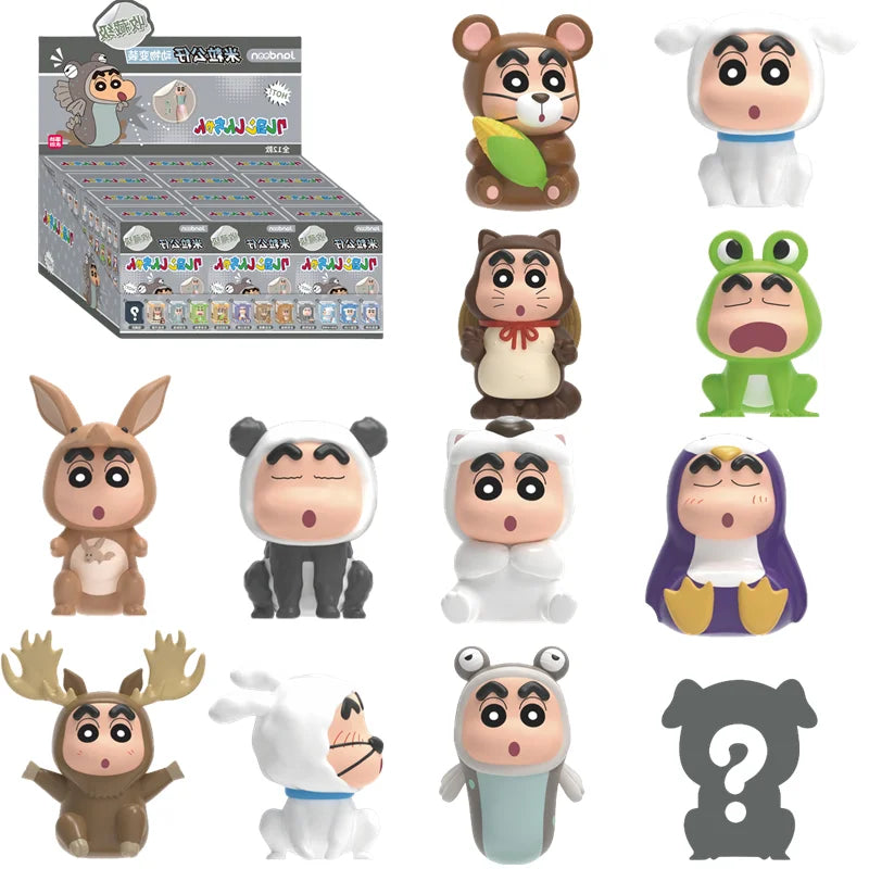 Crayon Shin-Chan Anime Figures Creative Peripheral Dinosaur Diary Baby Rice Grains Doll Model Blind Boxs Toys Children's Gifts Beauty World Shop